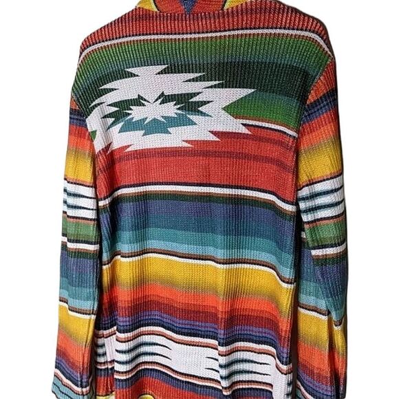 DETI Southwest Pattern Woven Button Down Cardigan size L - Picture 2 of 10